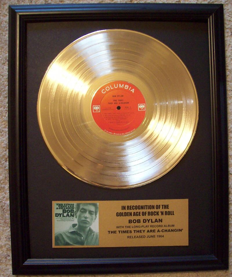 Image for The Times They Are A-Changin Gold LP Record Album