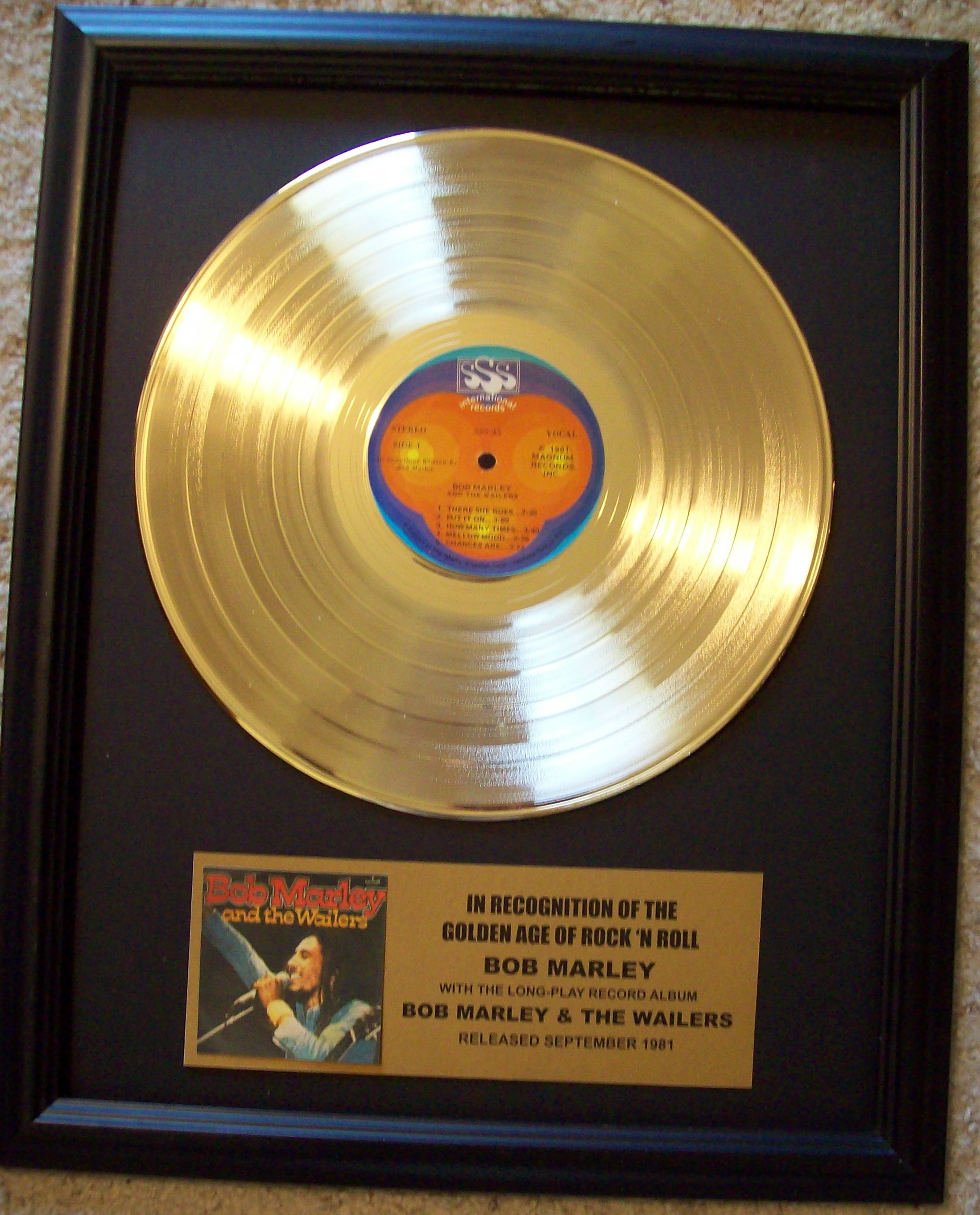 Image for Bob Marley and the Wailers Gold Record