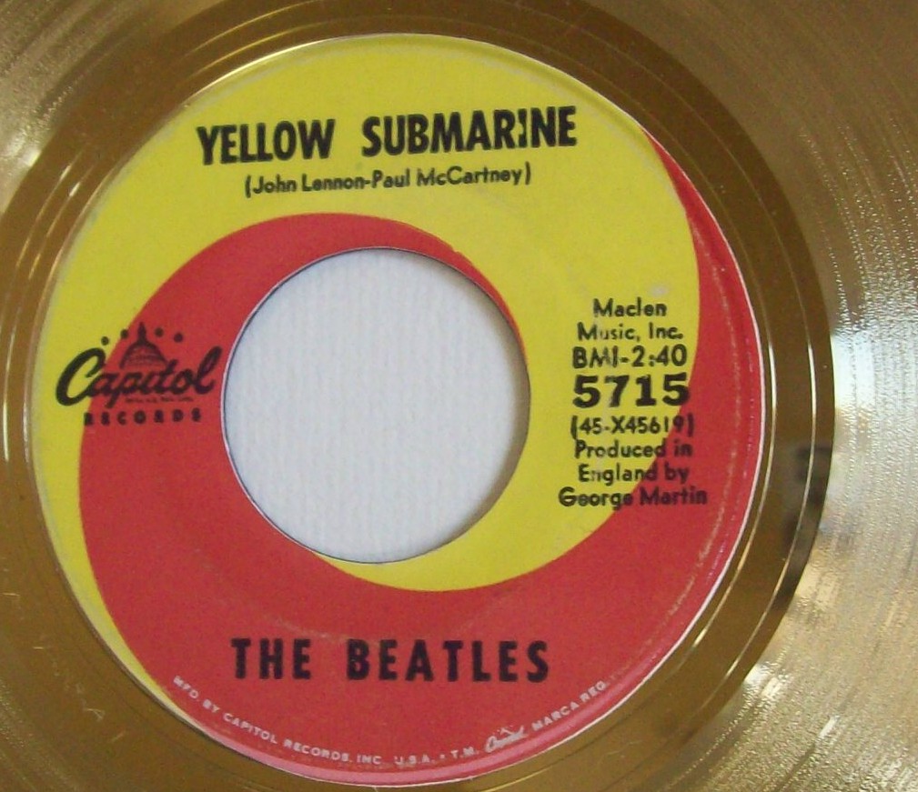 Image for The Beatles Yellow Submarine 45rpm Gold Record